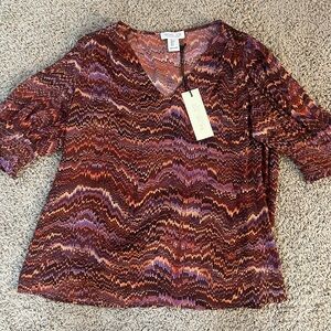 Rachel Zoe Smocked Sleeve Short Sleeve Top Size Small NWT